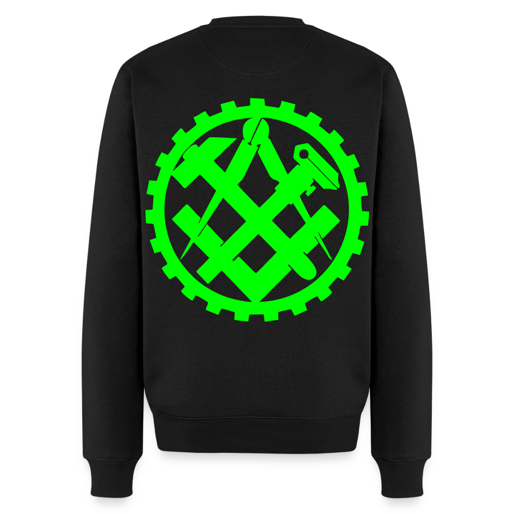 Unisex Premium Pullover "Mechaniker" neongrün Schwarz Männer Premium Pullover {{ color }}