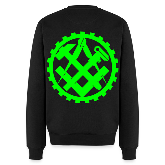 Unisex Premium Pullover "Mechaniker" neongrün Schwarz Männer Premium Pullover {{ color }}