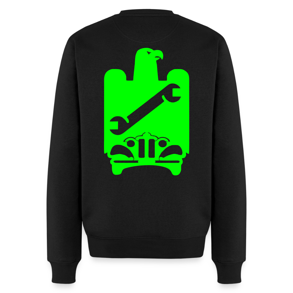 Unisex Premium Pullover "KFZ-Mechaniker" neongrün Schwarz Männer Premium Pullover {{ color }}