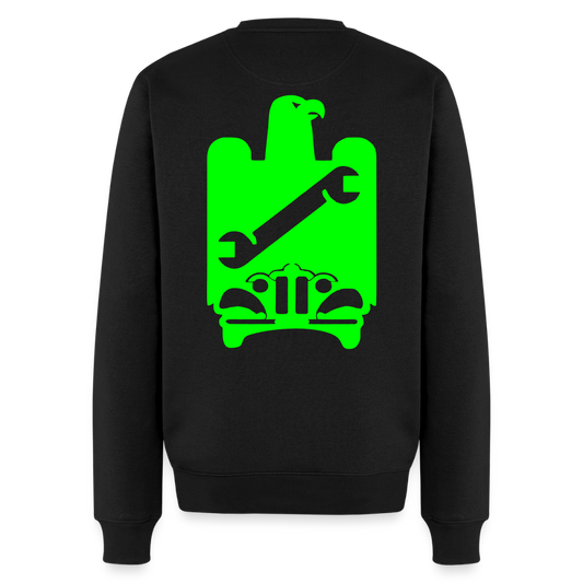 Unisex Premium Pullover "KFZ-Mechaniker" neongrün Schwarz Männer Premium Pullover {{ color }}