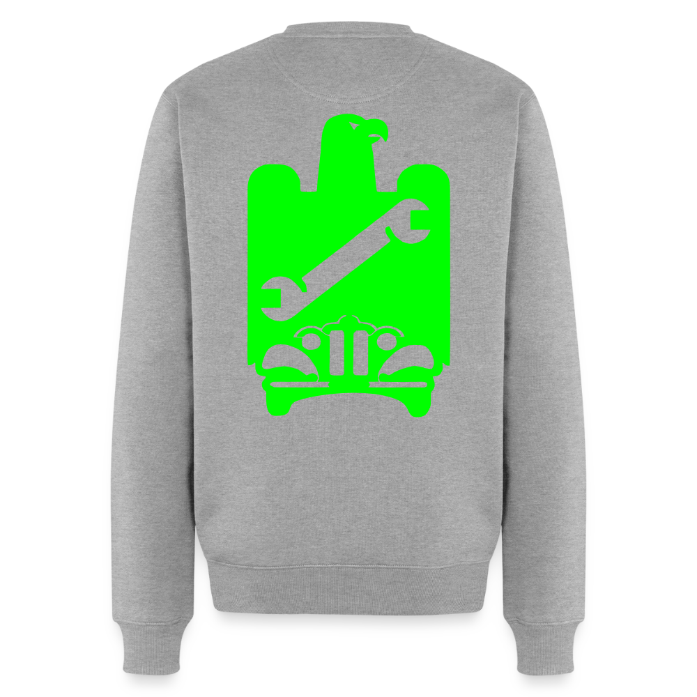 Unisex Premium Pullover "KFZ-Mechaniker" neongrün Grau meliert Männer Premium Pullover {{ color }}