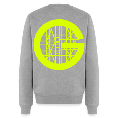 Unisex Premium Pullover "Gerüstbauer" neongelb Grau meliert Männer Premium Pullover {{ color }}