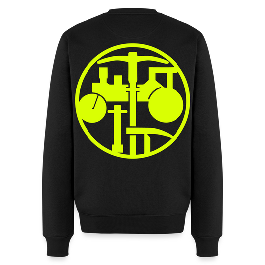 Unisex Premium Pullover "Strassenbauer" neongelb Schwarz Männer Premium Pullover {{ color }}