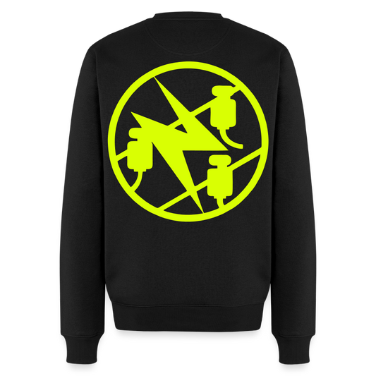 Unisex Premium Pullover "Elektriker" neongelb Schwarz Männer Premium Pullover {{ color }}