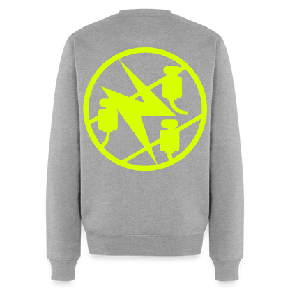 Unisex Premium Pullover "Elektriker" neongelb Grau meliert Männer Premium Pullover {{ color }}