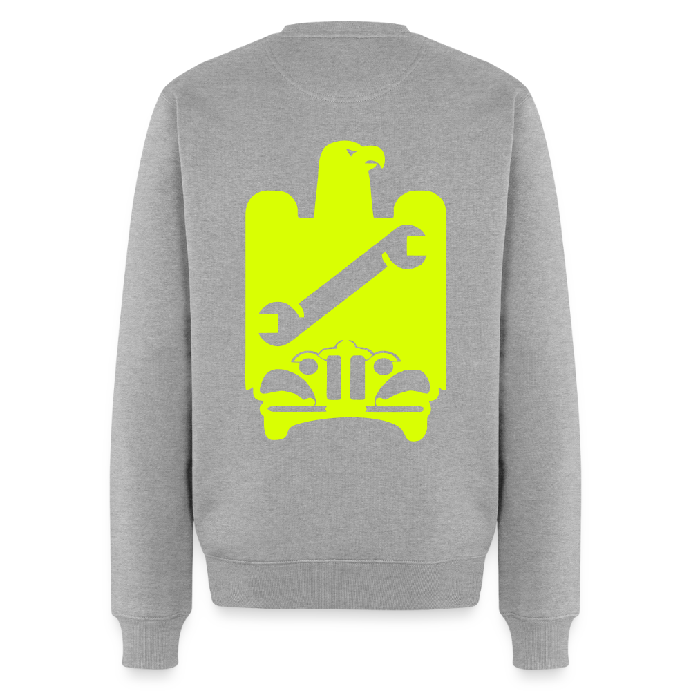 Unisex Premium Pullover "KFZ-Mechaniker" neongelb Grau meliert Männer Premium Pullover {{ color }}