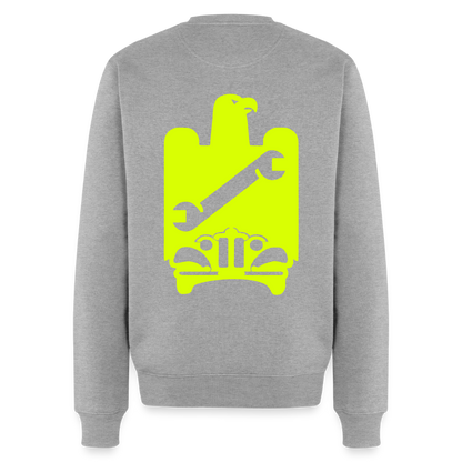Unisex Premium Pullover "KFZ-Mechaniker" neongelb Grau meliert Männer Premium Pullover {{ color }}