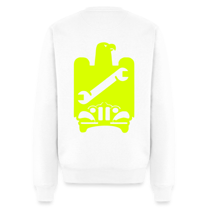 Unisex Premium Pullover "KFZ-Mechaniker" neongelb Weiß Männer Premium Pullover {{ color }}