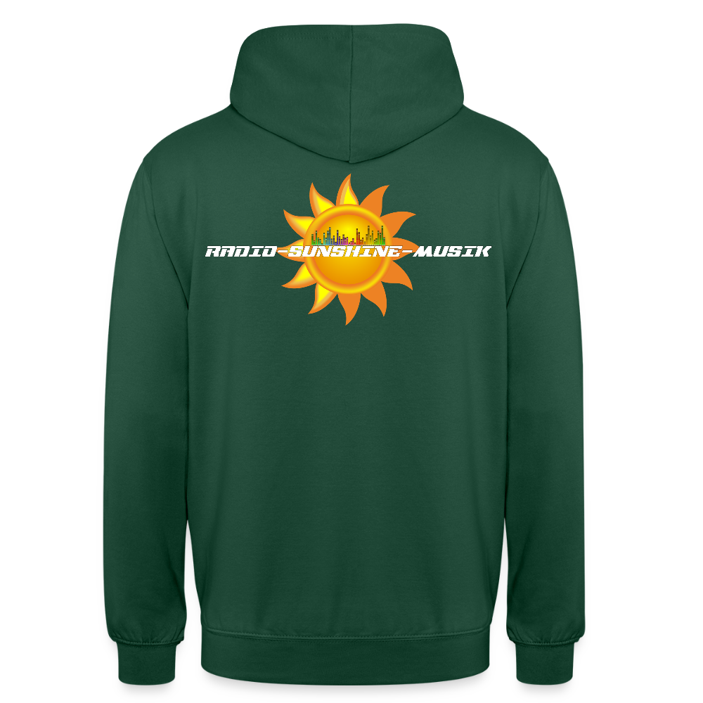 Unisex Hoodie "Radio-Sunshine-Musik" (beidseitig bedruckt) Flaschengrün Unisex Hoodie {{ color }}