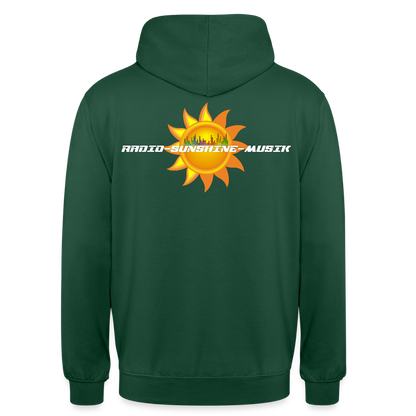 Unisex Hoodie "Radio-Sunshine-Musik" (beidseitig bedruckt) Flaschengrün Unisex Hoodie {{ color }}