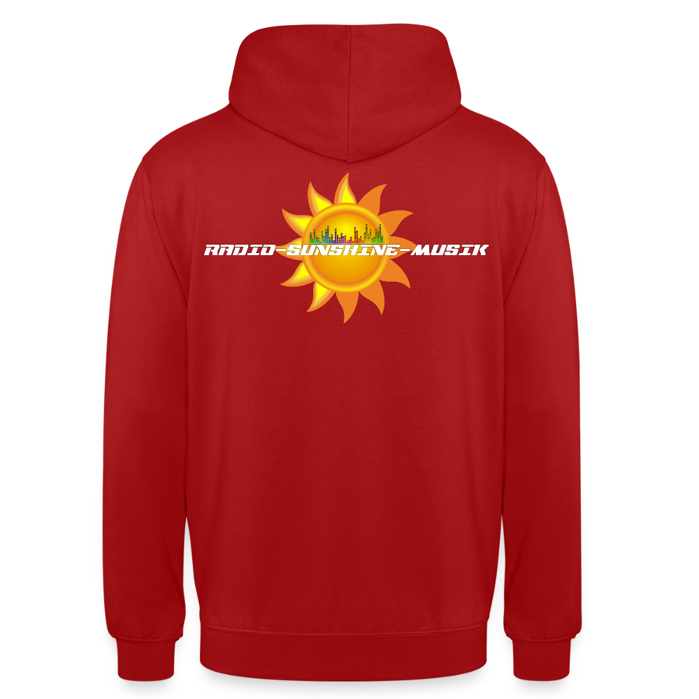 Unisex Hoodie "Radio-Sunshine-Musik" (beidseitig bedruckt) Rot Unisex Hoodie {{ color }}