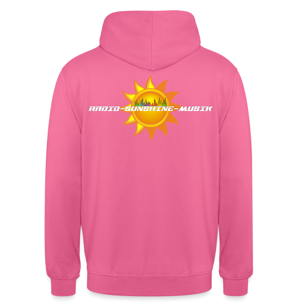 Unisex Hoodie "Radio-Sunshine-Musik" (beidseitig bedruckt) Pink Unisex Hoodie {{ color }}