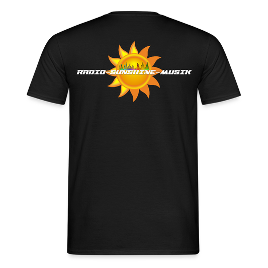 Unisex T-Shirt "Radio-Sunshine-Musik" (beidseitig bedruckt) Schwarz Männer T-Shirt {{ color }}