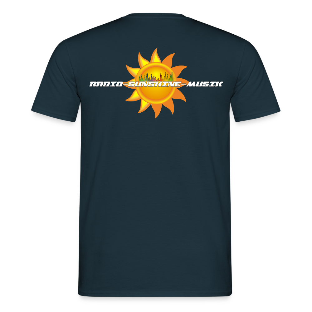 Unisex T-Shirt "Radio-Sunshine-Musik" (beidseitig bedruckt) Navy Männer T-Shirt {{ color }}