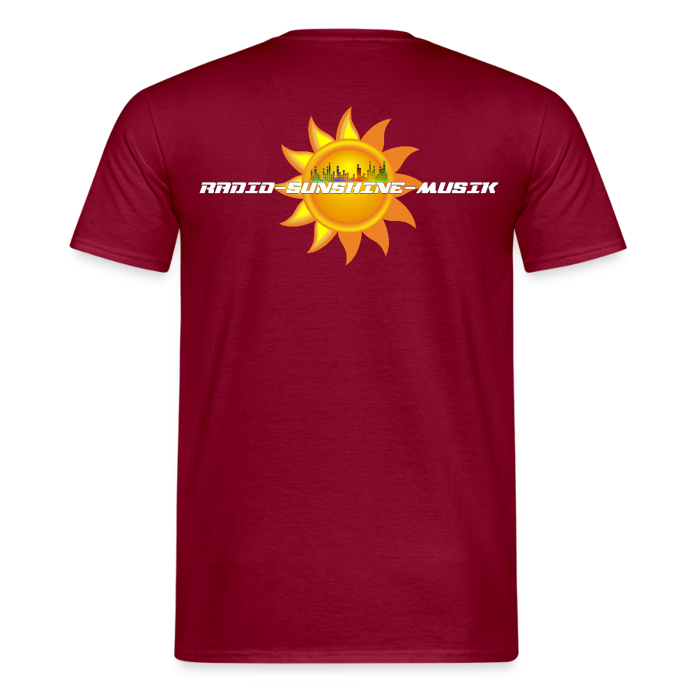 Unisex T-Shirt "Radio-Sunshine-Musik" (beidseitig bedruckt) Ziegelrot Männer T-Shirt {{ color }}