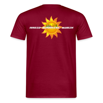Unisex T-Shirt "Radio-Sunshine-Musik" (beidseitig bedruckt) Ziegelrot Männer T-Shirt {{ color }}