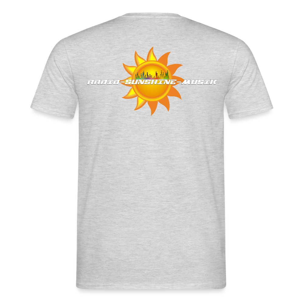 Unisex T-Shirt "Radio-Sunshine-Musik" (beidseitig bedruckt) Grau meliert Männer T-Shirt {{ color }}