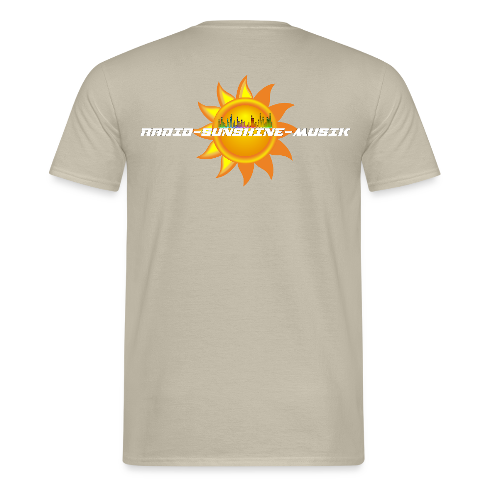 Unisex T-Shirt "Radio-Sunshine-Musik" (beidseitig bedruckt) Sandbeige Männer T-Shirt {{ color }}