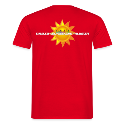 Unisex T-Shirt "Radio-Sunshine-Musik" (beidseitig bedruckt) Rot Männer T-Shirt {{ color }}