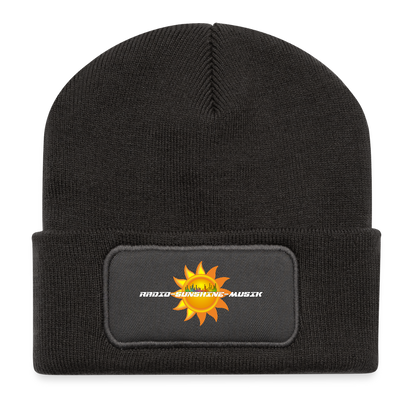 Wintermütze "Radio-Sunshine-Musik" Dunkelgrau One size Recycelte Patch Beanie {{ color }}