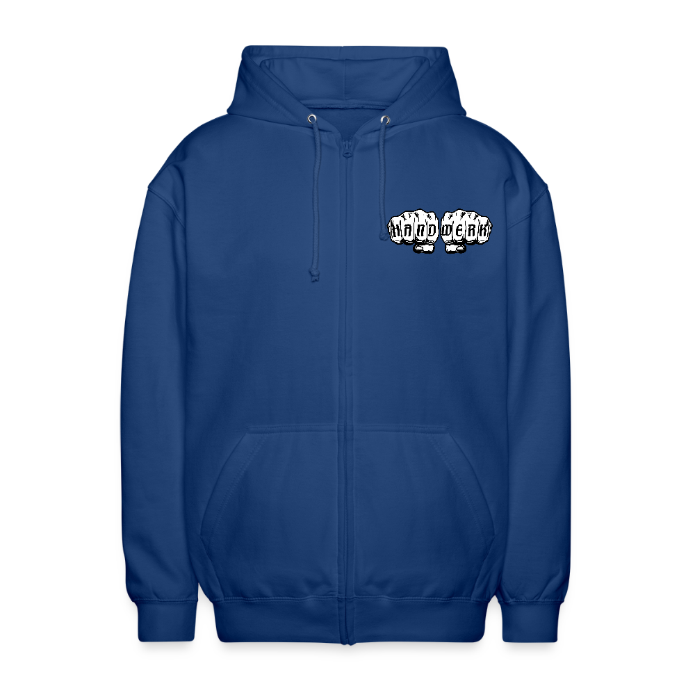 Premium Zip-Hoodie „Handwerk“ Royalblau Unisex Kapuzenjacke {{ color }}