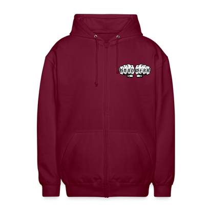 Premium Zip-Hoodie „Handwerk“ Bordeaux Unisex Kapuzenjacke {{ color }}
