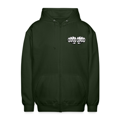 Premium Zip-Hoodie „Handwerk“ Forstgrün Unisex Kapuzenjacke {{ color }}