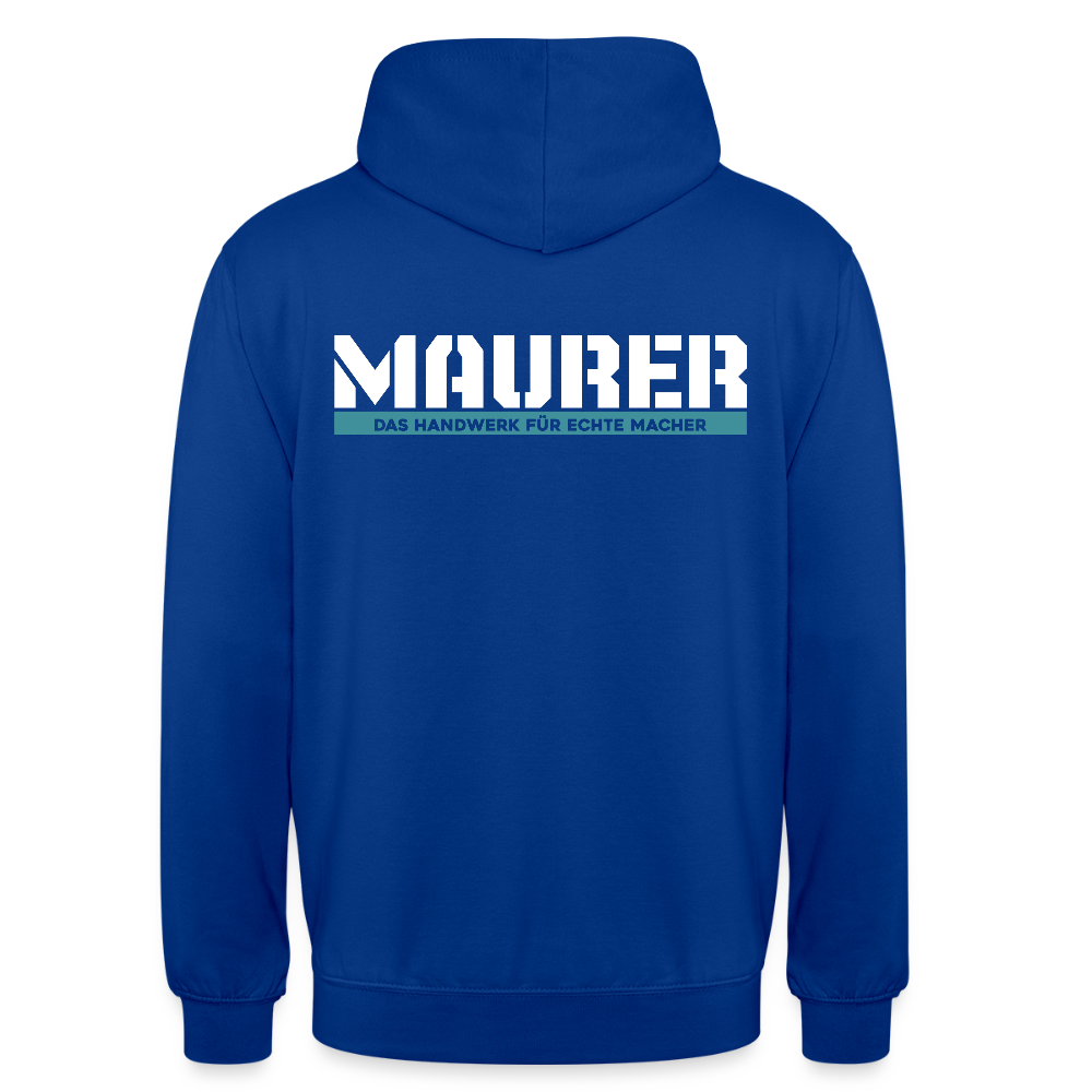 Unisex Hoodie HW-300 | MACHER "Maurer" Royalblau Unisex Hoodie {{ color }}