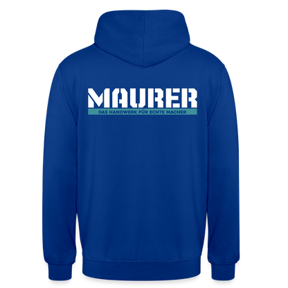 Unisex Hoodie HW-300 | MACHER "Maurer" Royalblau Unisex Hoodie {{ color }}