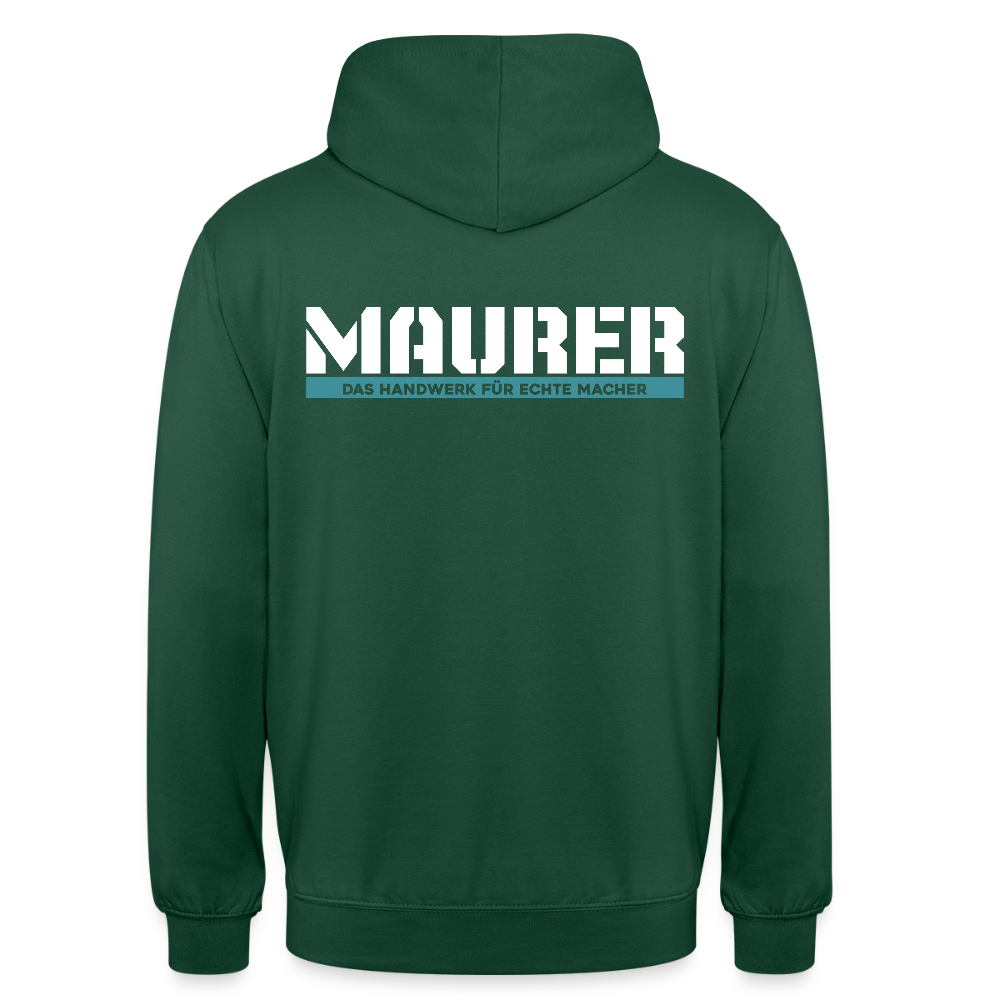 Unisex Hoodie HW-300 | MACHER "Maurer" Flaschengrün Unisex Hoodie {{ color }}