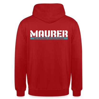 Unisex Hoodie HW-300 | MACHER "Maurer" Rot Unisex Hoodie {{ color }}