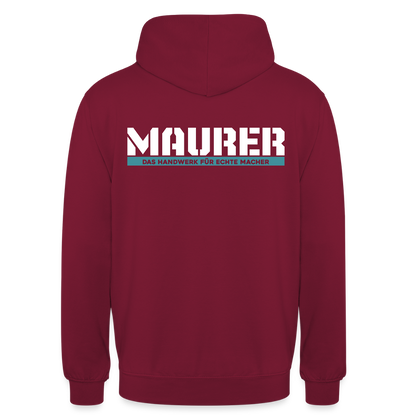 Unisex Hoodie HW-300 | MACHER "Maurer" Bordeaux Unisex Hoodie {{ color }}