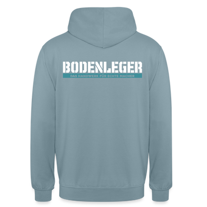 Unisex Hoodie HW-300 | MACHER "Bodenleger" Nebelblau Unisex Hoodie {{ color }}