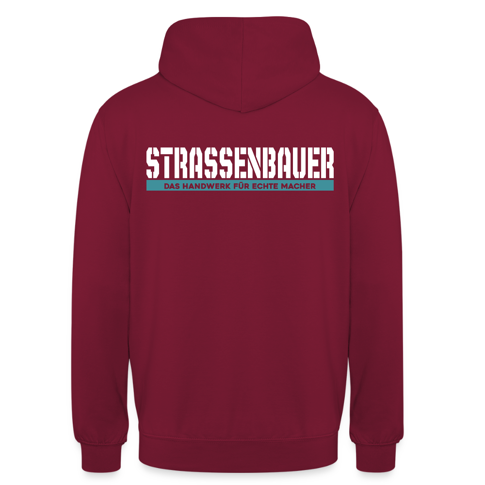 Unisex Hoodie HW-300 | MACHER "Strassenbauer" Bordeaux Unisex Hoodie {{ color }}