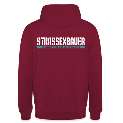 Unisex Hoodie HW-300 | MACHER "Strassenbauer" Bordeaux Unisex Hoodie {{ color }}