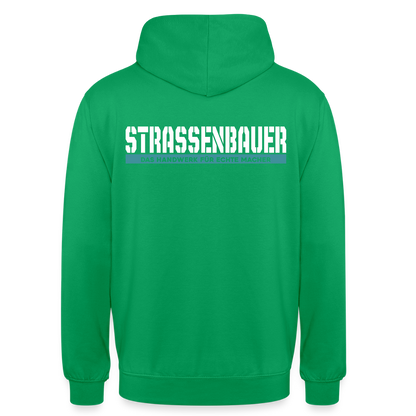 Unisex Hoodie HW-300 | MACHER "Strassenbauer" Kelly Green Unisex Hoodie {{ color }}