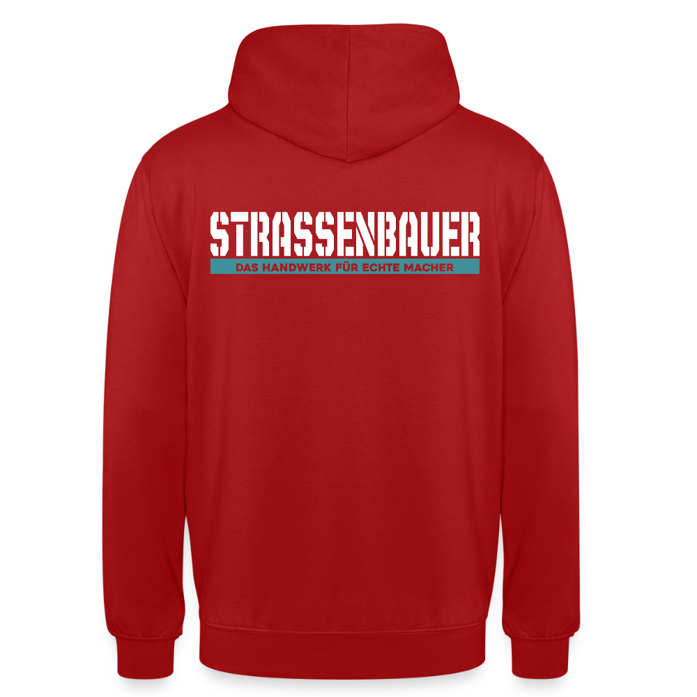 Unisex Hoodie HW-300 | MACHER "Strassenbauer" Rot Unisex Hoodie {{ color }}