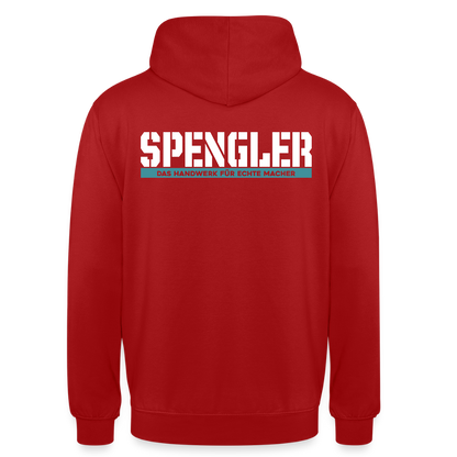 Unisex Hoodie HW-300 | MACHER "Spengler" Rot Unisex Hoodie {{ color }}