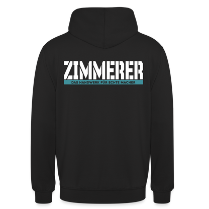 Unisex Hoodie HW-300 | MACHER "Zimmerer" Schwarz Unisex Hoodie {{ color }}