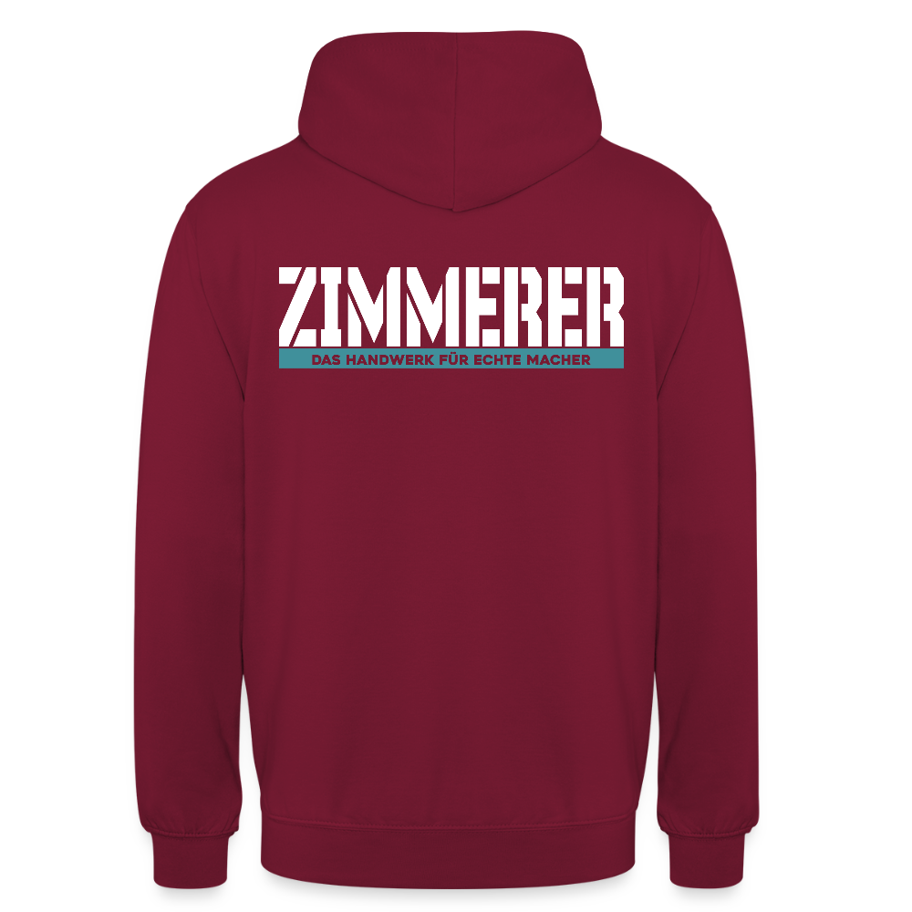 Unisex Hoodie HW-300 | MACHER "Zimmerer" Bordeaux Unisex Hoodie {{ color }}
