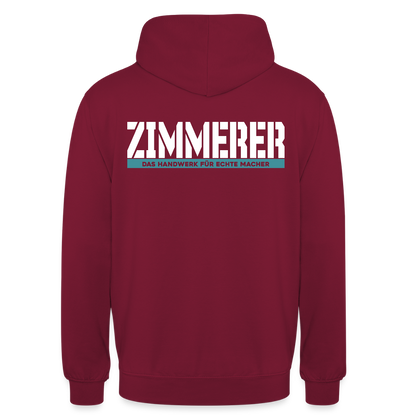 Unisex Hoodie HW-300 | MACHER "Zimmerer" Bordeaux Unisex Hoodie {{ color }}