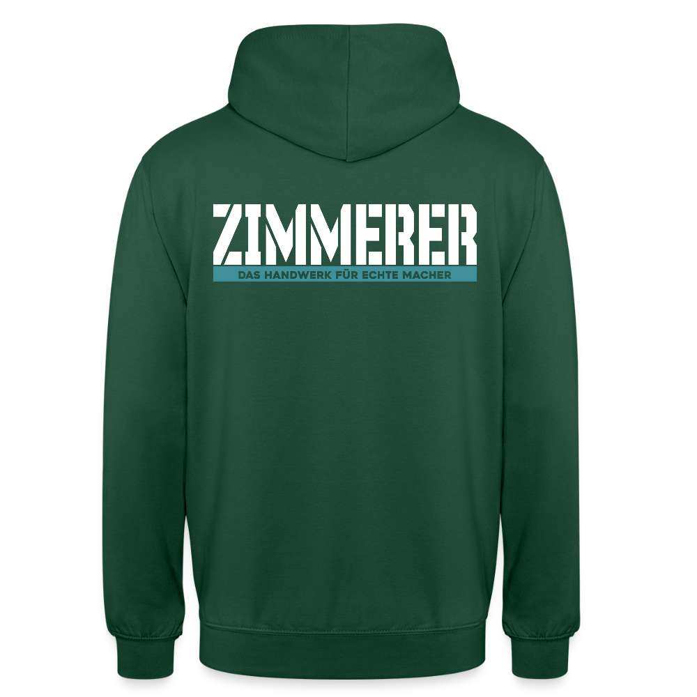 Unisex Hoodie HW-300 | MACHER "Zimmerer" Flaschengrün Unisex Hoodie {{ color }}