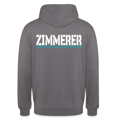 Unisex Hoodie HW-300 | MACHER "Zimmerer" Mittelgrau Unisex Hoodie {{ color }}