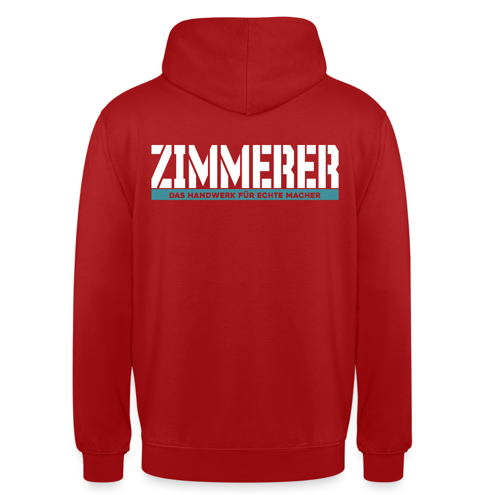 Unisex Hoodie HW-300 | MACHER "Zimmerer" Rot Unisex Hoodie {{ color }}