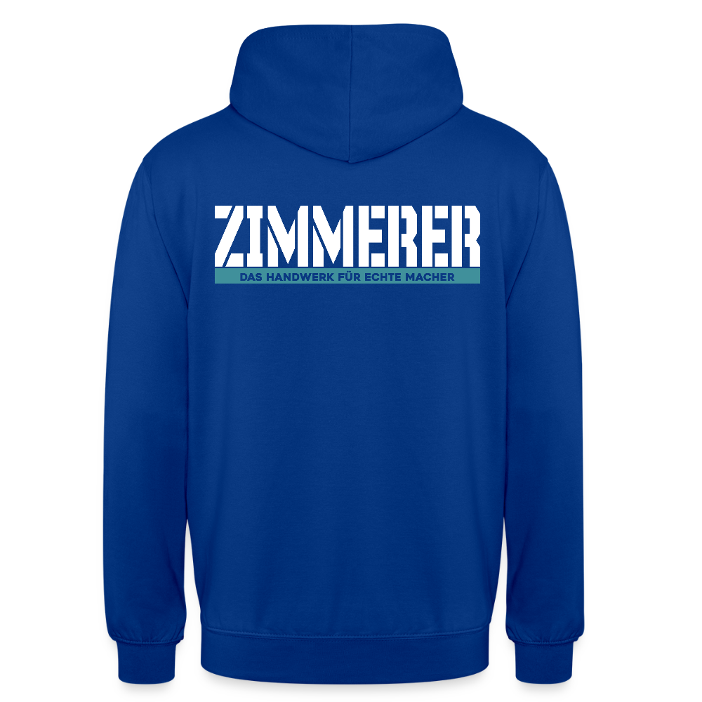 Unisex Hoodie HW-300 | MACHER "Zimmerer" Royalblau Unisex Hoodie {{ color }}
