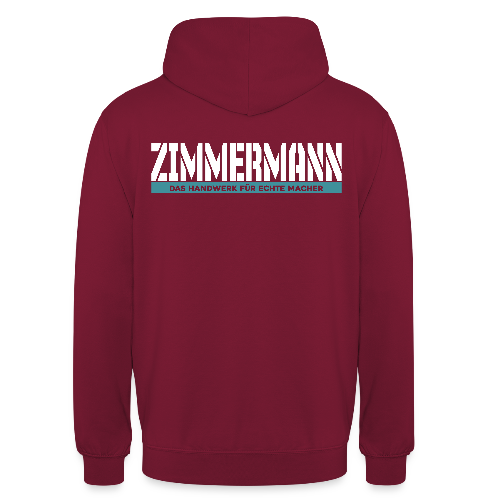 Unisex Hoodie HW-300 | MACHER "Zimmermann" Bordeaux Unisex Hoodie {{ color }}