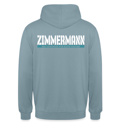 Unisex Hoodie HW-300 | MACHER "Zimmermann" Nebelblau Unisex Hoodie {{ color }}