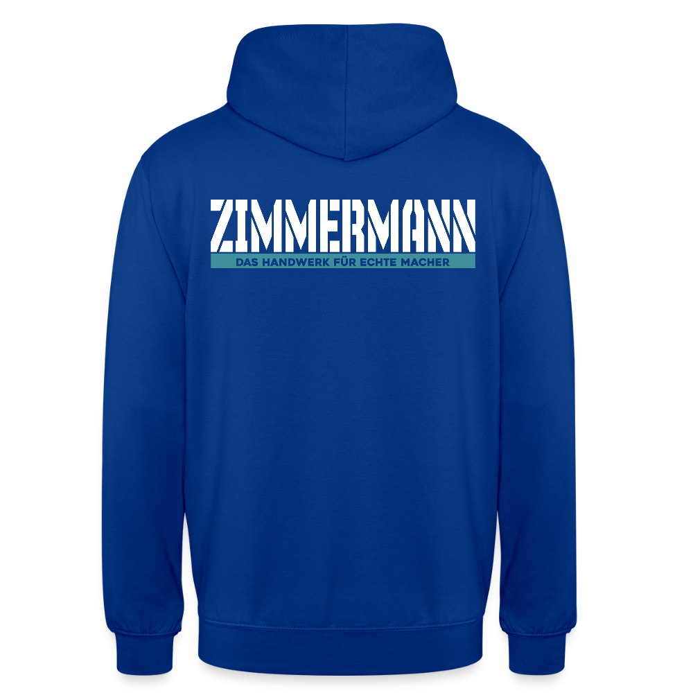 Unisex Hoodie HW-300 | MACHER "Zimmermann" Royalblau Unisex Hoodie {{ color }}