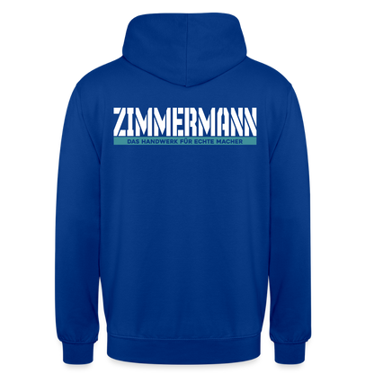 Unisex Hoodie HW-300 | MACHER "Zimmermann" Royalblau Unisex Hoodie {{ color }}