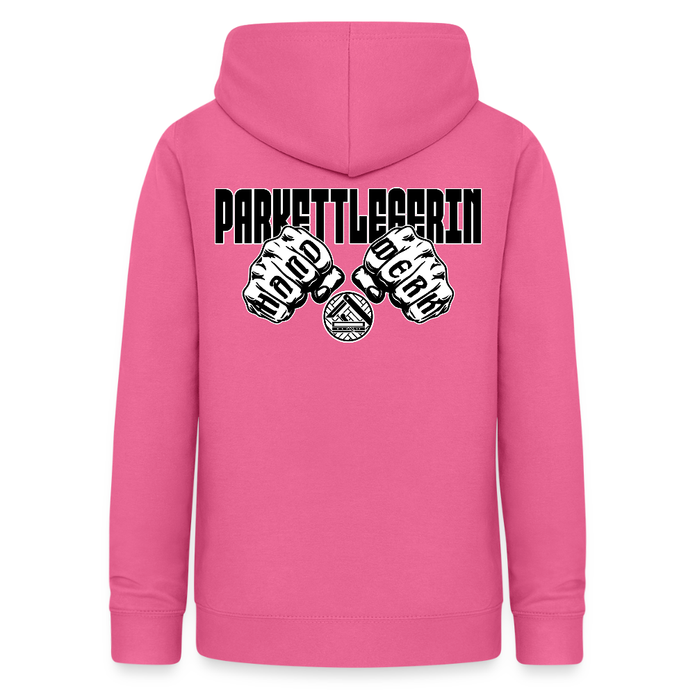 Frauen Hoodie "Parkettlegerin (beidseitig beruckt) Pink Frauen Hoodie {{ color }}